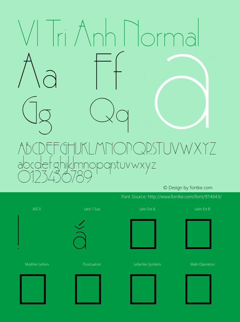 VI Tri Anh Normal 1.0 Thu Oct 14 14:48:30 1993 Font Sample